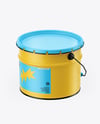 Matte Tin Can w/ Metallic Handle Mockup