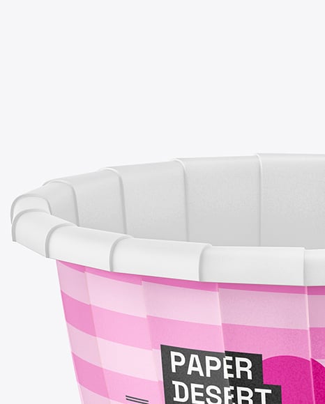 Paper Cup with Macaron Cookie Mockup
