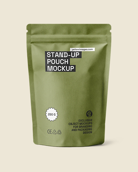 Kraft Stand Up Pouch Mockup