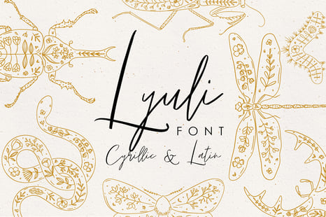 Lyuli Font Script - Abstract font