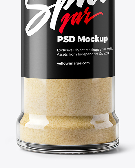 Spice Glass Jar with Onion Powder Mockup