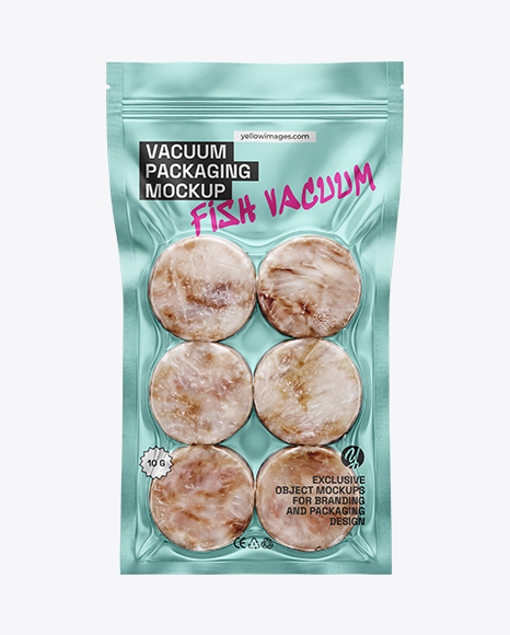 Vacuum Pack with Frozen Fish Mockup