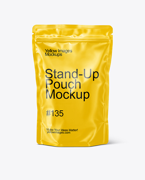Stand-Up Pouch Mockup - Stand+Up+Pouch+Mockup+In+Pouch+Mockups+On+Yellow+Images+Object+Mockups