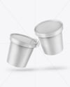 Two Matte Ice Cream Cups Mockup