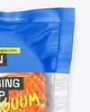 Clear Plastic Flow-Pack with Salmon Fish Steak Mockup