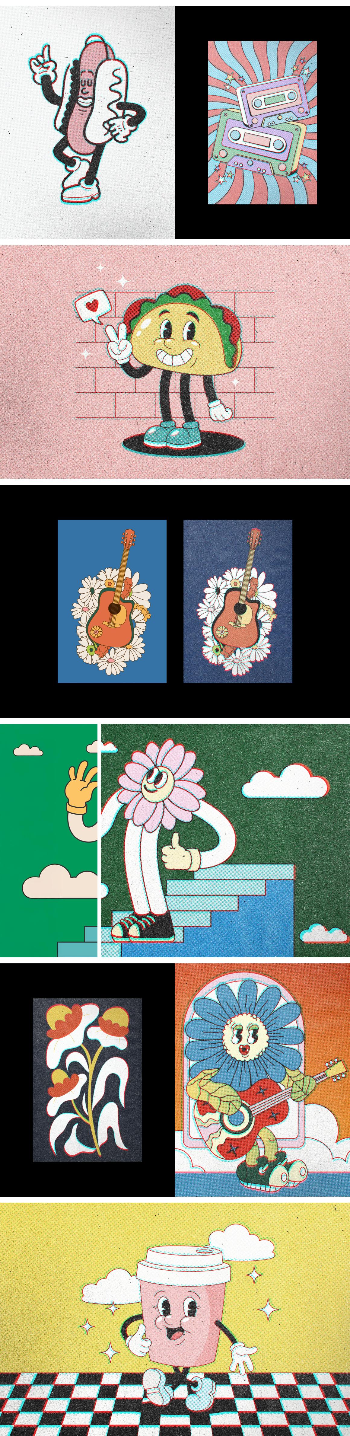 Retro Misprint Design Effect
