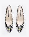 Pair of Glossy Slingbacks Mockup