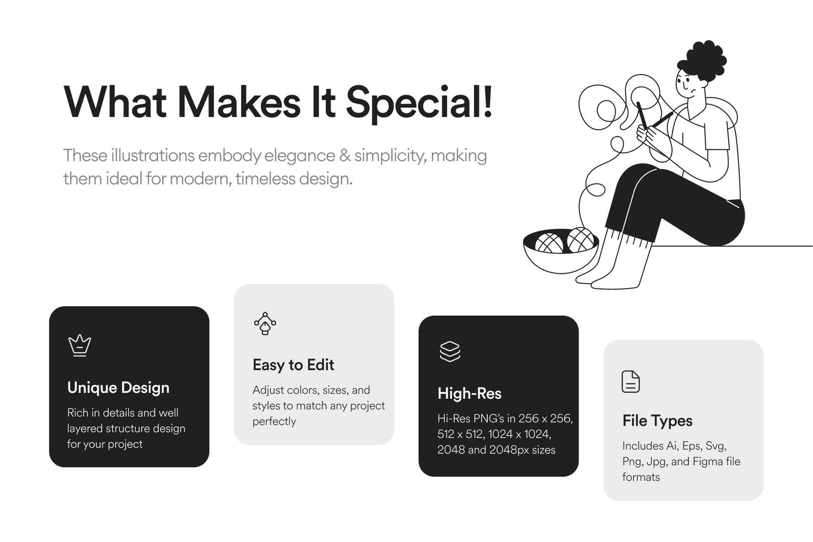 Stress Management Illustration Art Set