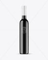 Dark Glass Wine Bottle Mockup