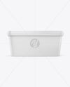 Matte Plastic Ice Cream Container Mockup – Front View