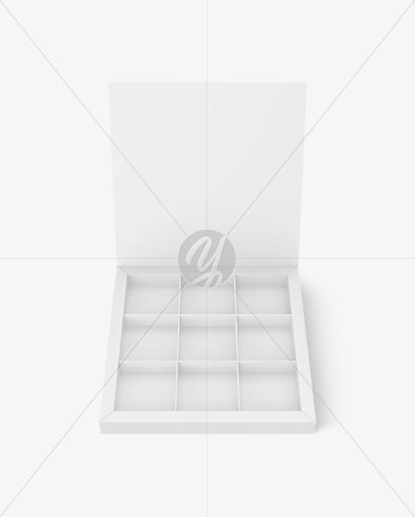 Opened Empty Box for Chocolate Sweets Mockup