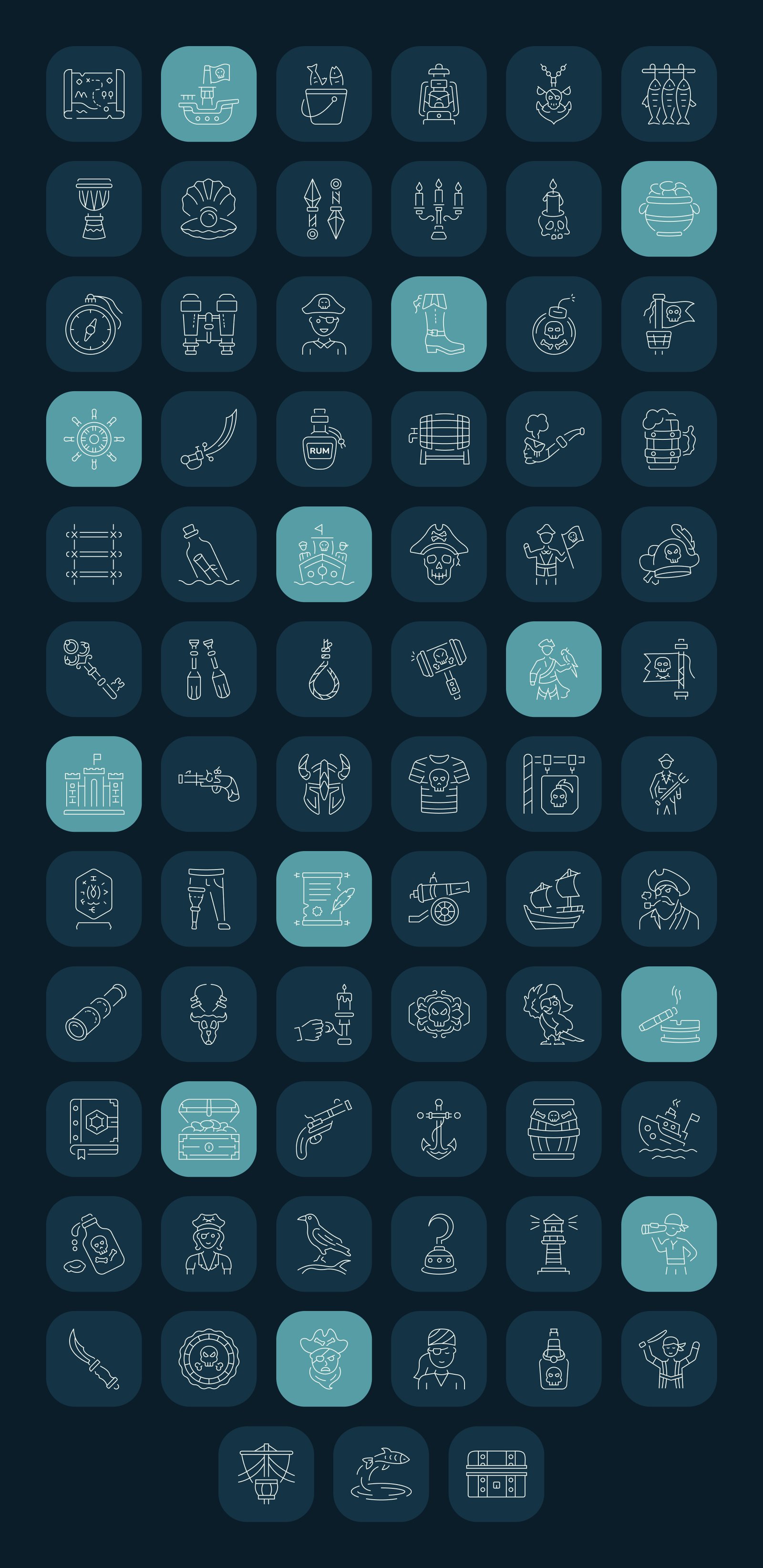 Pirate Icon Art Set