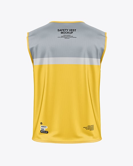 Safety Vest Mockup - Back View