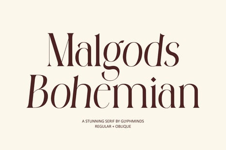 Malgods Bohemian Font
