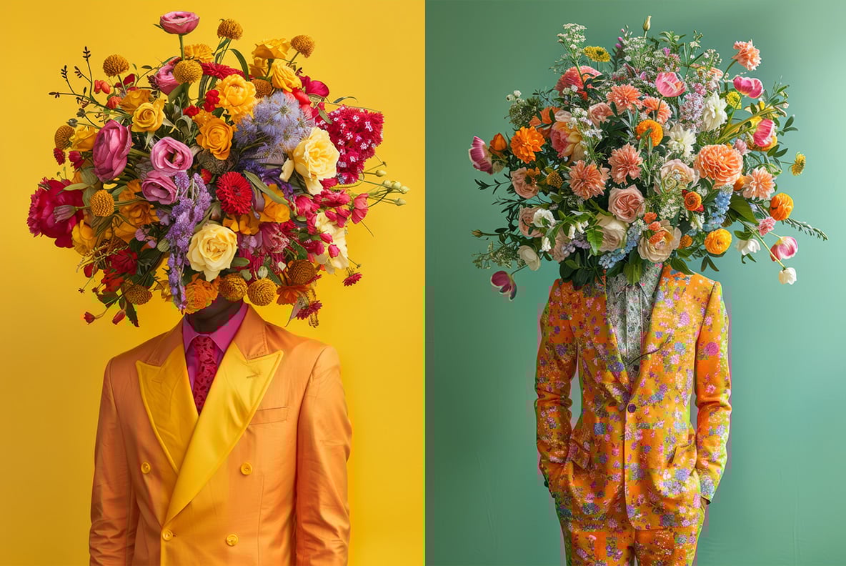 Head bouquet - 42 images