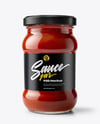 Glass Jar with Tomato Paste Mockup