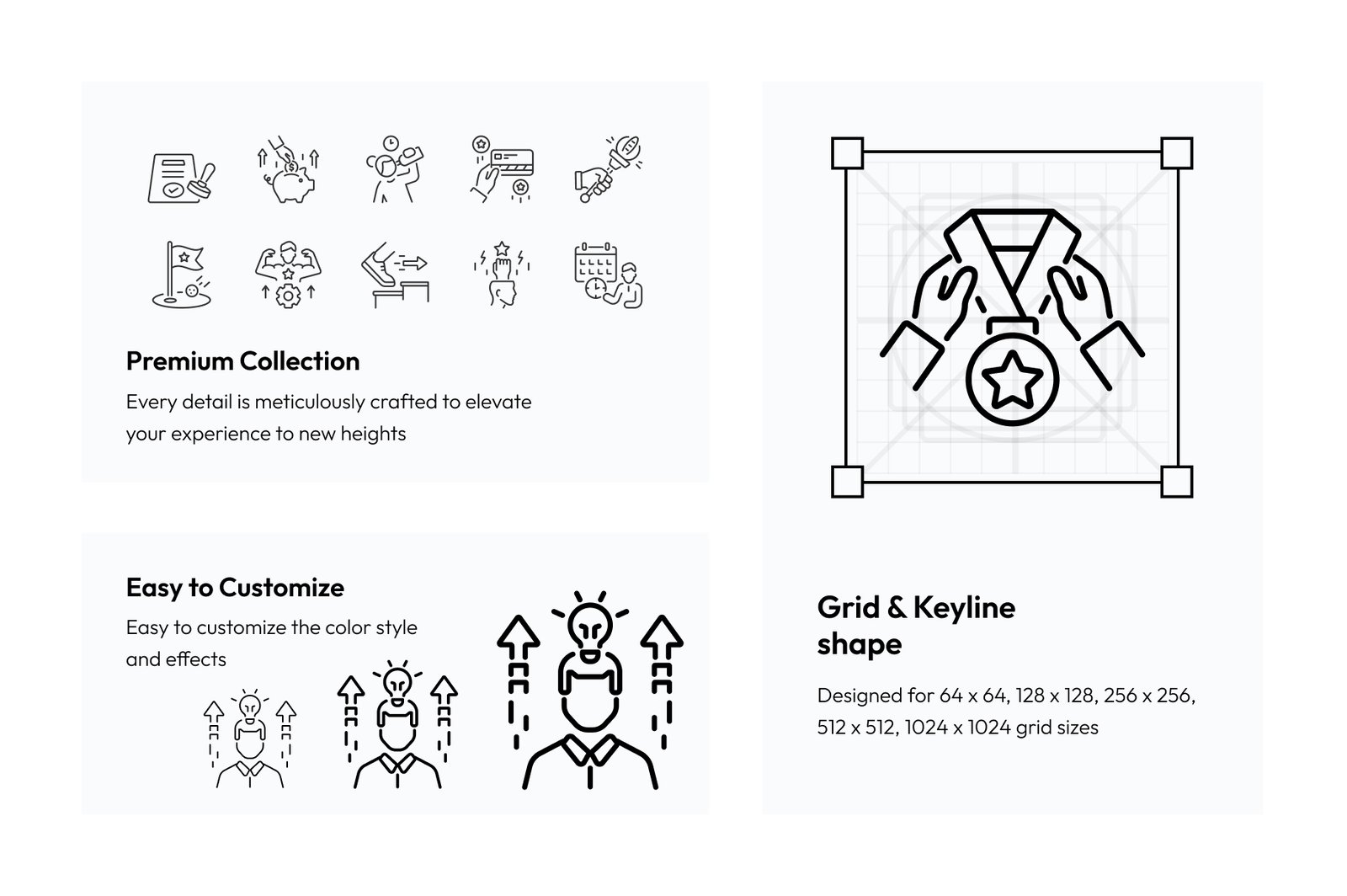 Milestone and Goals Icon Set