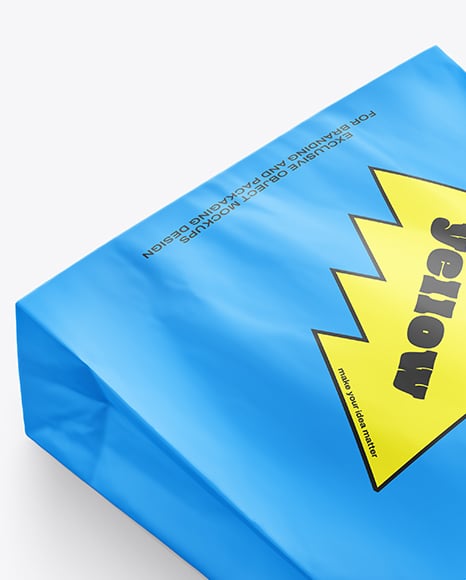 Paper Bag with French Fries Mockup