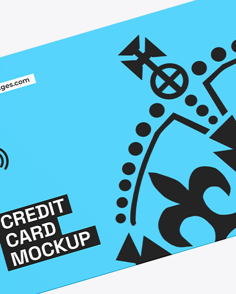 Credit Card Mockup – Half Floating View