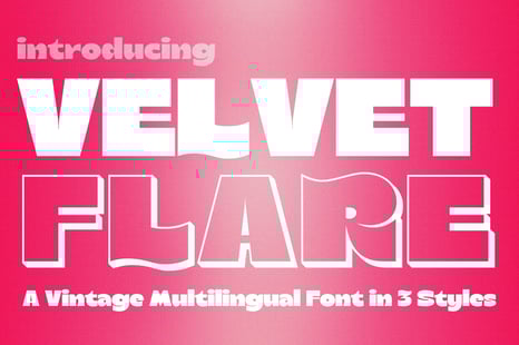 Velvet Flare - Vintage Modern Type - Bold font