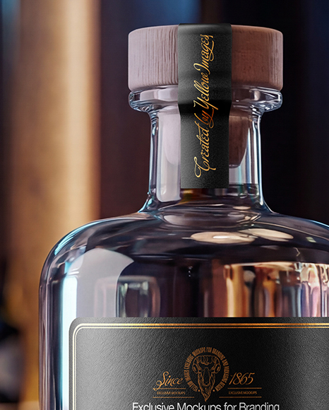 Dry Gin Bottle Mockup