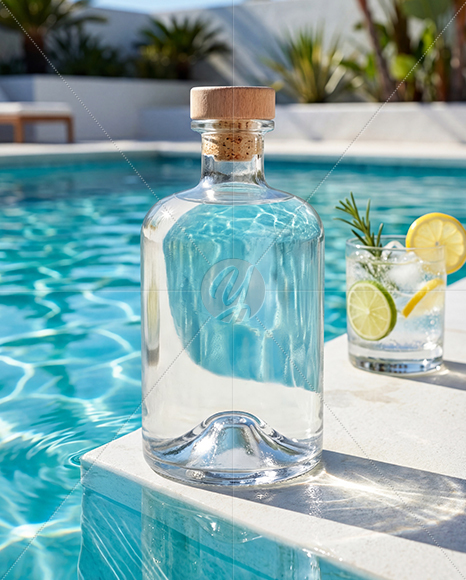 Dry Gin Bottle Mockup