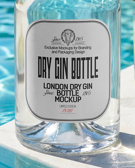Dry Gin Bottle Mockup