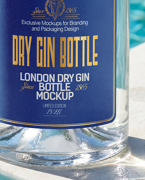 Dry Gin Bottle Mockup