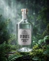 Dry Gin Bottle Surrounded by Forest Mockup