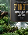 Dry Gin Bottle Surrounded by Forest Mockup