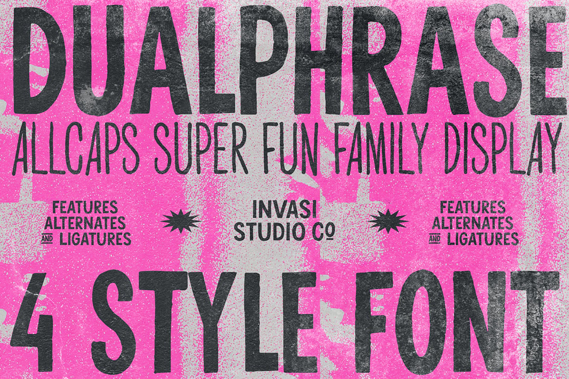 Dualphrase — Rough Display Font Family