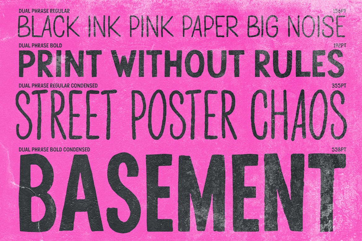 Dualphrase — Rough Display Font Family