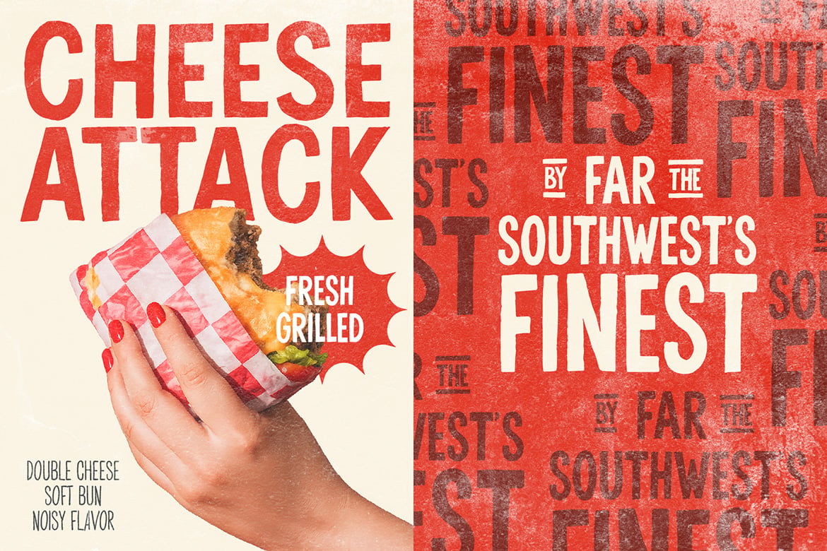 Dualphrase — Rough Display Font Family