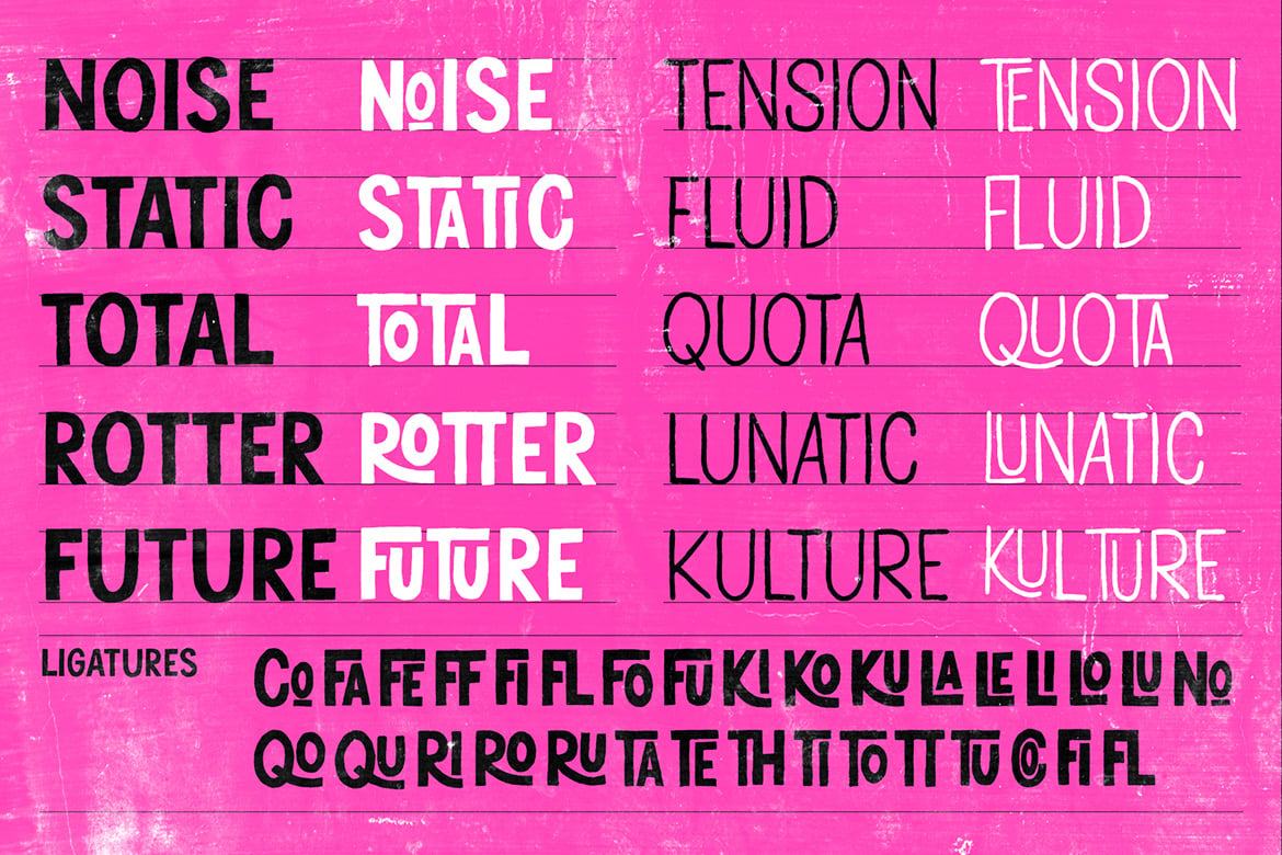 Dualphrase — Rough Display Font Family