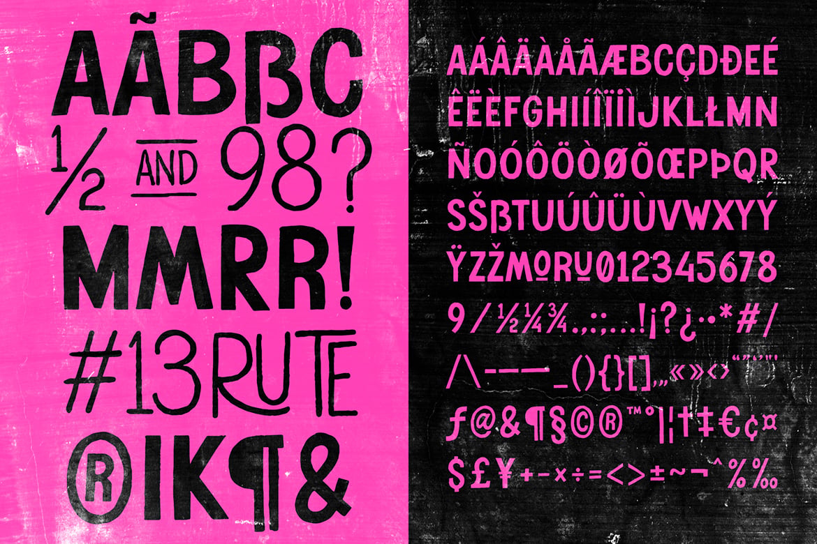 Dualphrase — Rough Display Font Family