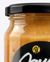 Clear Glass Jar with Apple Butter Mockup