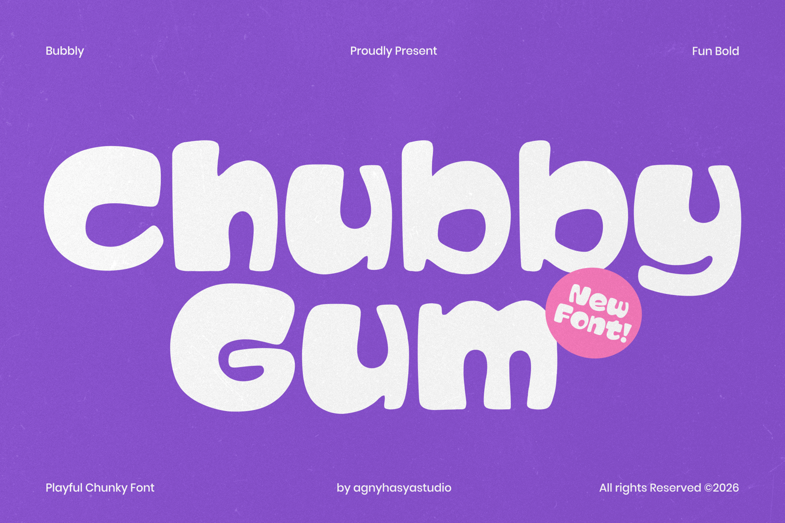 Chubby Gum - A Playful Chunky Display Font