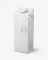1L Carton Drink Box Mockup - Half Side view