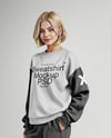 A Woman Wearing an Oversize Sweatshirt Mockup