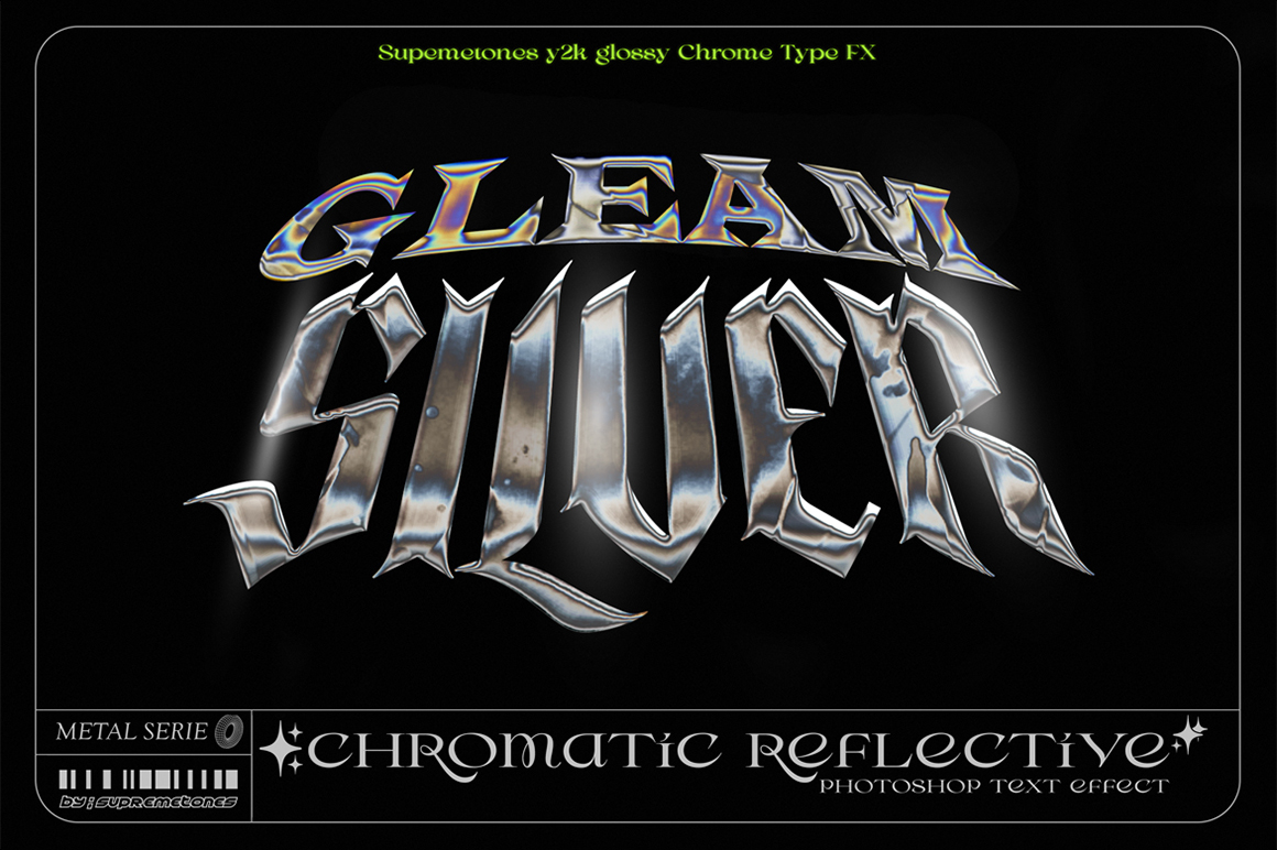 3D Chromatic Reflective Photoshop Text Effects