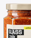 Glass Hexagonal Jar with Meat Ragu Mockup