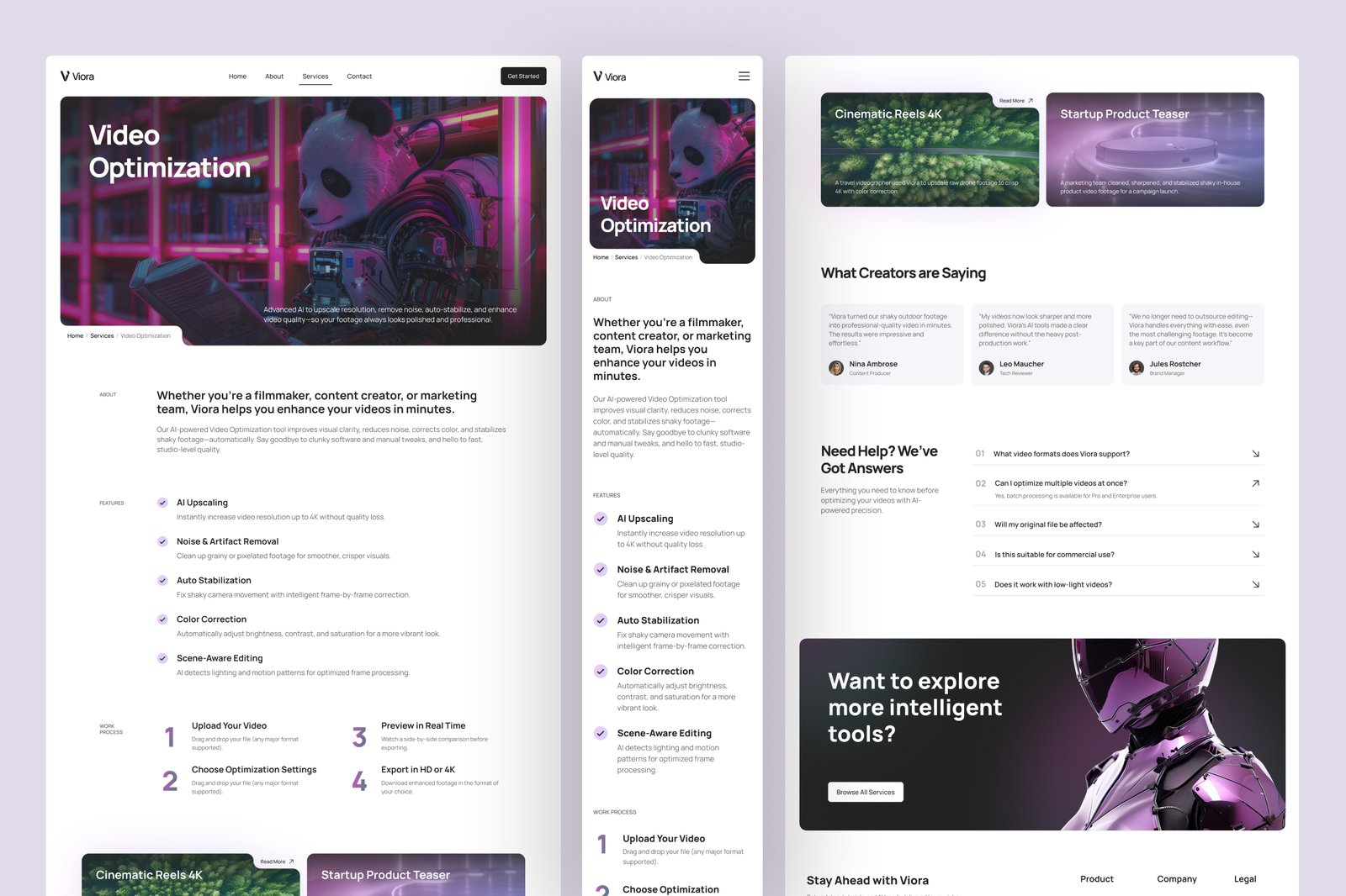 Viora - AI Technology Website