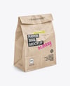 Kraft Paper Food Bag with Sticker Label Mockup
