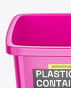 Plastic Food Container with Transparent Lid Mockup