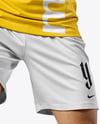 Young Man Wearing Full Soccer Kit Mockup