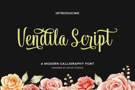 Vendila Script Font - Elegant handwriting