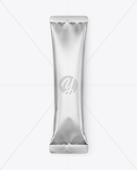 Matte Metallic Stick Sachet Mockup