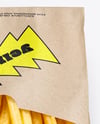 Kraft Paper Bag with French Fries Mockup