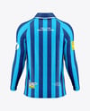 Men's Heather Raglan Long Sleeve Polo Shirt Mockup - Back View