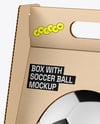 Kraft Box With Soccer Ball Mockup